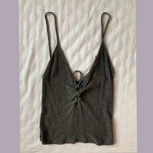 Brandy Melville tie front crop top